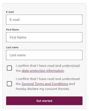 User Creation Widget